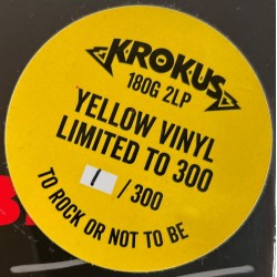 To Rock Or Not To Be - YELLOW VINYL - 180GR 2LP